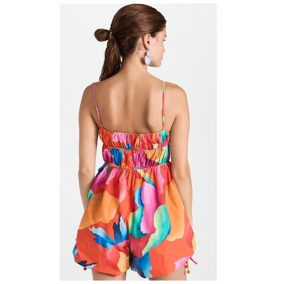 FARM Rio Ombre Chita Red Romper Size XS - Picture 3 of 15